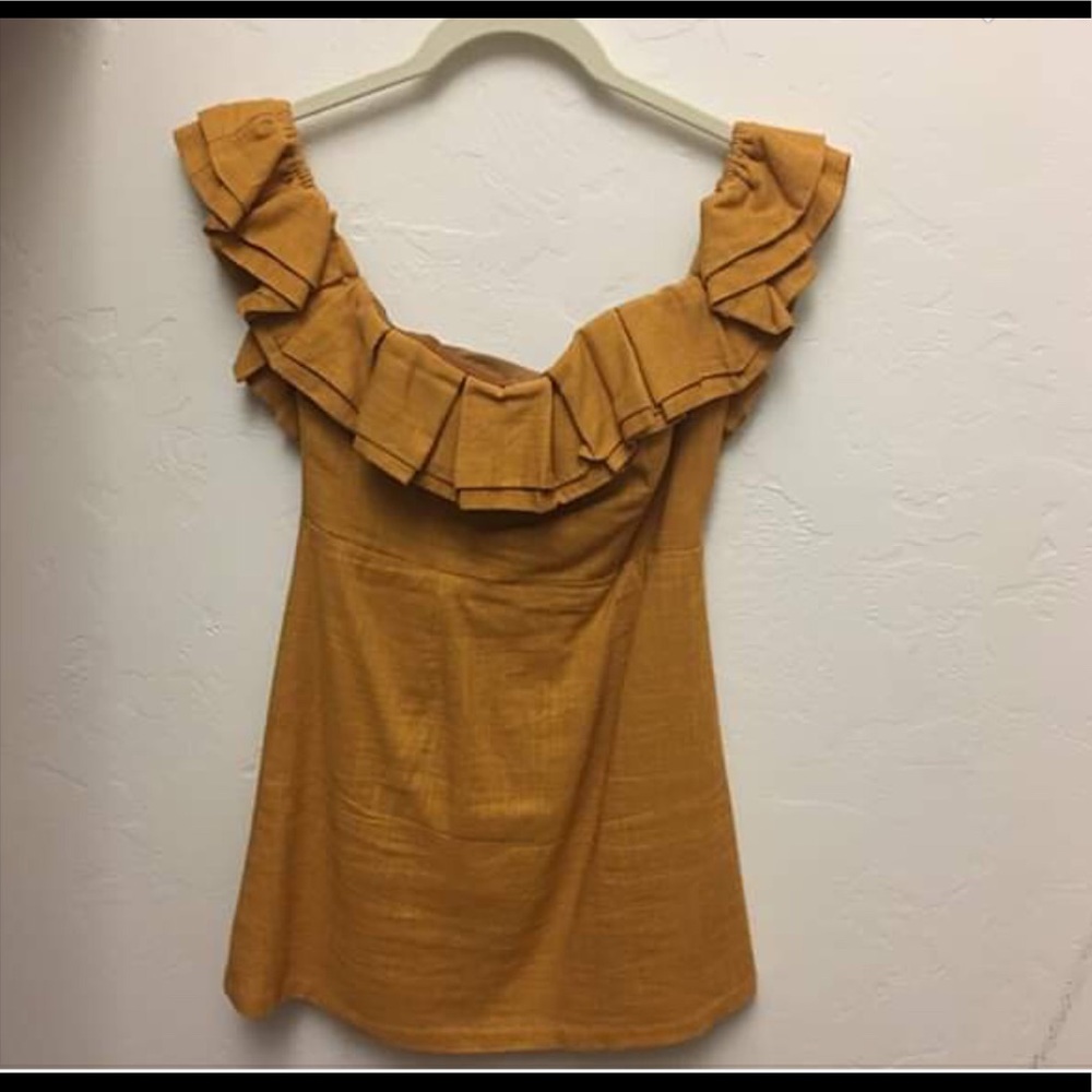 Princess Polly mustard dress